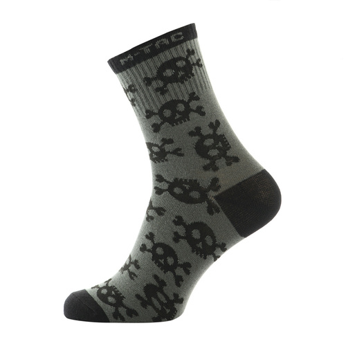 M-Tac - Mk.3 Sommersocken - Pirate Skull - Olive - 30903901 - Socken - Bekleidung