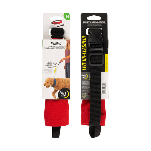 Nite Ize - Halsband mit Leine RadDog™ All-In-One - M - Rot - RRLM-10-R3 - Nite Ize - Outdoor