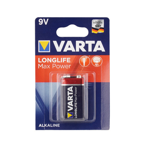 Outdoor - VARTA - Alkaline-Batterie Longlife Max Power - 9V / 6LR61 - Batterien