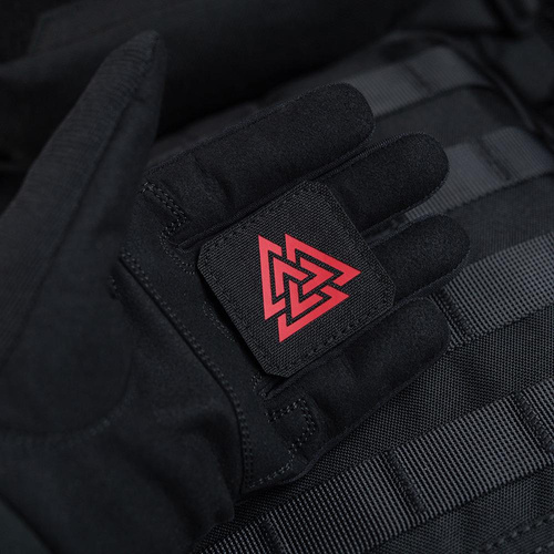 M-Tac - Lasergeschnittenes Valknut Quadrat Patch - Rot / Schwarz - 51162233 - Andere - Verschiedenes