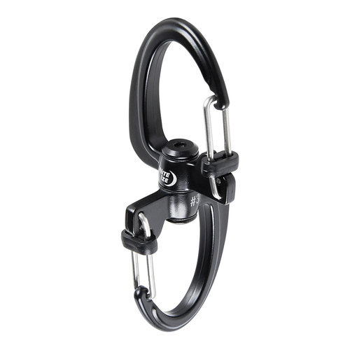 Stahlkarabiner - Nite Ize - Karabiner S-Biner 360 SlideLock Dual Carabiner #2 - Schwarz - SBLR2-01-R3