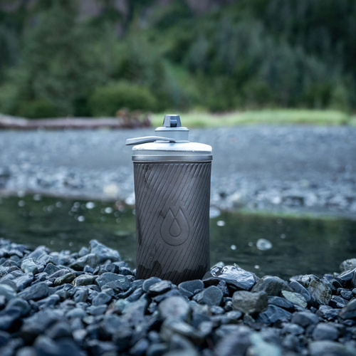 HydraPak - Weiche Wasserflasche Flux - TPU - 1500 ml - Mammoth Grey - GF425M - Wasserbehälter & Feldflaschen