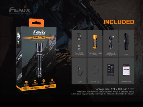 LED-Taschenlampen - Fenix - TK22 TAC LED-Taschenlampe mit 5000-mAh-Akku - 2800 Lumen - TK22 TAC