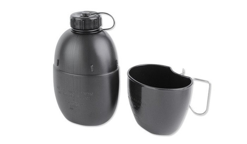 BCB - NATO Feldflasche - 900 ml - Schwarz - CR244B - Wasserbehälter & Feldflaschen