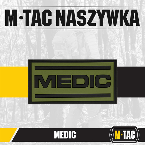 M-Tac - Medic 3D PVC Aufnäher - Schwarz/Oliv - 51125102 - 3D PVC Morale Patches - Verschiedenes