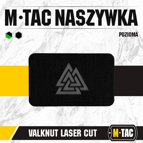 M-Tac - Lasergeschnittene Valknut horizontale Patch - Schwarz / Grau - 51164211 - Andere - Verschiedenes