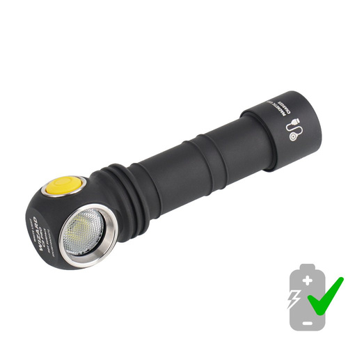 LED-Taschenlampen - Armytek - Stirnlampe Wizard C2 Pro - Magnetisches Ladegerät - 2500 lm - 18650 - Schwarz - F08701C
