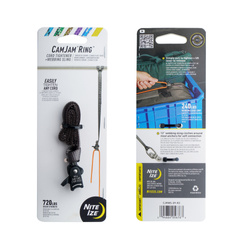 Nite Ize - Seilspanner CamJam Ring mit Gurtbandschlinge 12" - Klein - Schwarz - CJRWS-09-R3