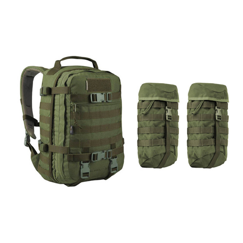 WISPORT - Sparrow 30 II Rucksack mit zwei Seitentaschen - 30 + 10 l - Olivgrün - Militärrucksäcke - Outdoor