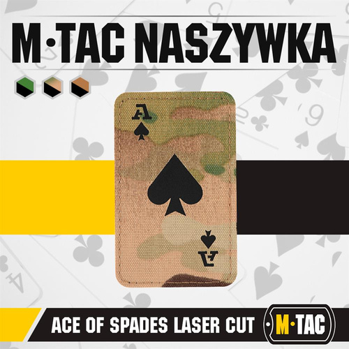 Verschiedenes - M-Tac - Militär-Patch Ace of Spades - Cordura 500D - Multicam / Schwarz - 51109802 - Morale Patch