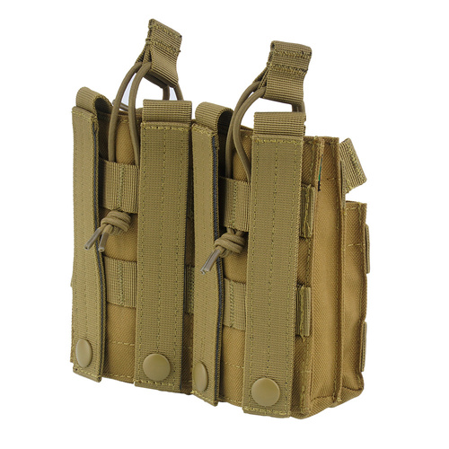 Magazin & Munitionstaschen - Condor - Doppel Magazintasche MOLLE AR15 - Doppelt - Coyote Brown - MA43-498