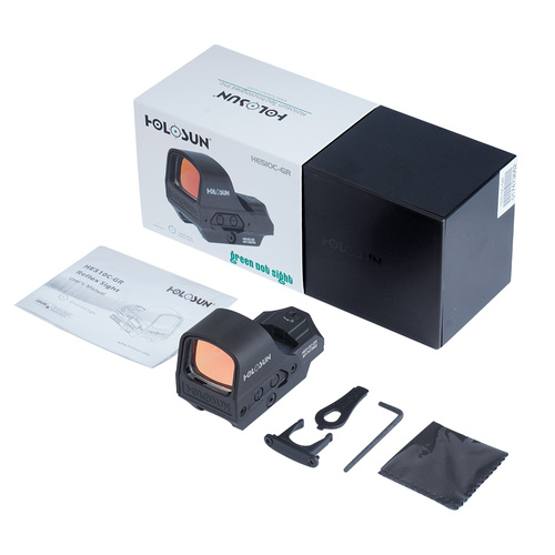 Outdoor - Holosun - Rotpunkt HE510C-GR Elite Multi Reticle Green Dot - Solar Panel - Grüner Punkt - Schwarz - HE510C-GR - Holosun Kollimatorvisiere