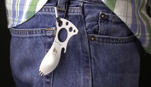 Schlüsselanhänger - CRKT - Eat'N Tool Schwarz Teflon - CR9100KC