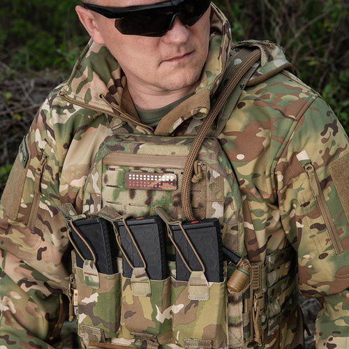 M-Tac - Polnischer Flaggenaufnäher - Fluoreszierend - Pixel - Laserschnitt - Rot / MultiCam / Weiß - 51005108 - Flaggen