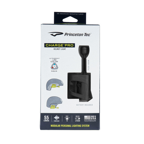 Outdoor - Princeton Tec - Charge™ Pro Helm Taschenlampe - Schwarz - CP-RBI-BL - LED-Taschenlampen