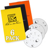 Rite in the Rain - On-The-Go Notizbücher - 85 x 50 mm - 6 Stück - Schwarz / Gelb / Orange - OTG-INDL