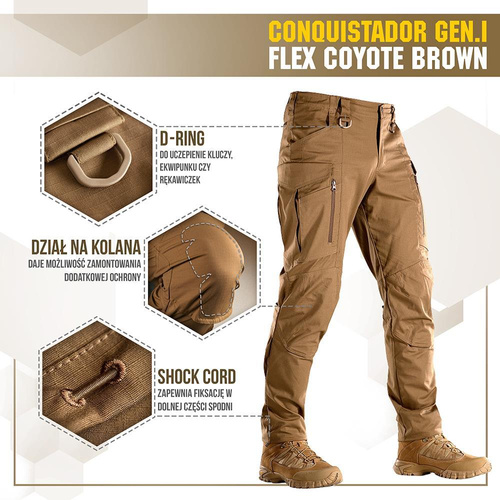 Cargohosen - M-Tac - Taktische Hose Conquistador Gen. I Flex - Ripstop - Coyote Brown - 20059017