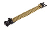 101 Inc. - Paracord Survival Armband mit Kompass, Thermometer, Pfeiffe und Anzünder - 9" - Coyote - JYFPB02