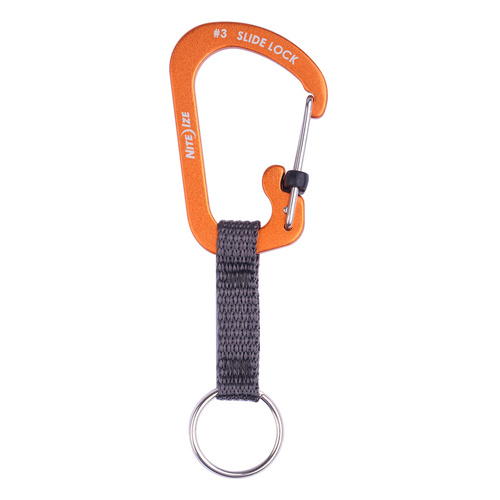 Aluminiumkarabiner - Nite Ize - SlideLock® Schlüsselanhänger Aluminium - Orange - CSLAW3-19-R6
