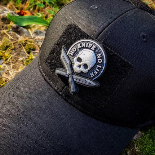 Verschiedenes - M-Tac - No Knife - No Life 3D PVC Patch - Schwarz / Weiß - 51128236 - 3D PVC Morale Patches