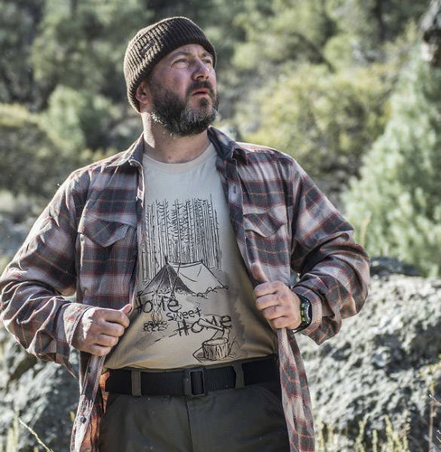 T-Shirts - Helikon - T-Shirt Home Sweet Home - Baumwolle - Khaki - TS-HSH-CO-13