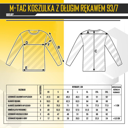 M-Tac - Militärisches Langarm-T-Shirt - Schwarz - 20067002 - Militär-T-Shirts