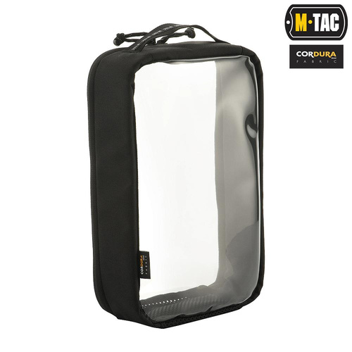 M-Tac - Elite Kleiner Transparenter Organizer - 22 x 14 cm - Schwarz - 10147002-S - Seitentaschen & Organizer - Outdoor