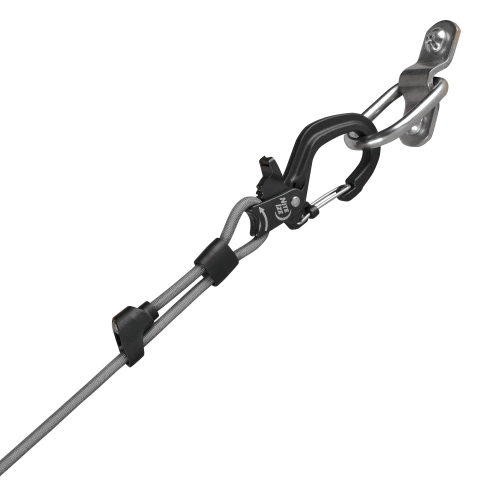 Stahlkarabiner - Nite Ize - Flexibles Seil mit CamJam SlideLock - Aluminium - Schwarz - CJSLB5-01-R3