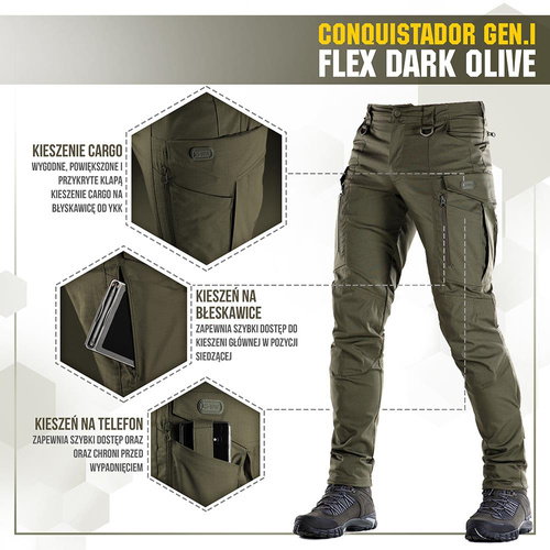 M-Tac - Taktische Hose Conquistador Gen. I Flex - Ripstop - Dark Olive - 20059048 - Cargohosen