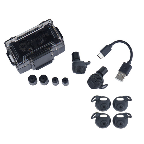 Earmor - Elektronischer Ohrstöpsel M20 - Schwarz - M20-BK - Aktive Kopfhörer - Ausrüstung