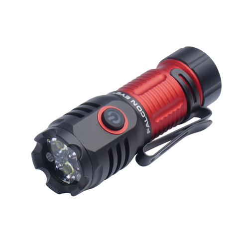 Falcon Eye - Hand-Taschenlampe Omega 1K - Blitzlicht - 1000 lm - Schwarz/Rot - FHH0141 - LED-Taschenlampen