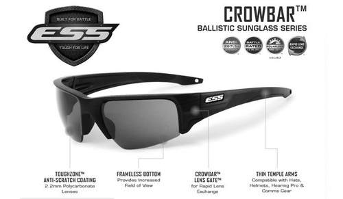 Ausrüstung - ESS - Crowbar Silver Logo Kit - Clear / Smoke Gray - EE9019-02 - Sonnenbrille