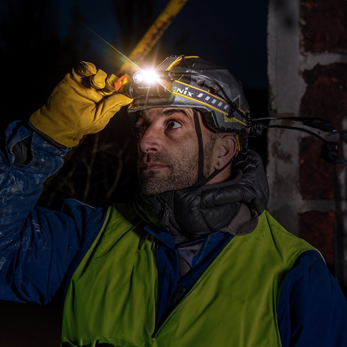 LED-Taschenlampen - Fenix - LED-Taschenlampe/Kopflampe HM75R - 1600 Lumen - 5000 mAh - USB-C - Schwarz / Gelb - 039-600