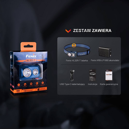 Outdoor - Fenix - LED-Stirnlampe Taschenlampe HL32R-T - 800 lm - Marineblau - HL32R-T dark blue - LED-Taschenlampen