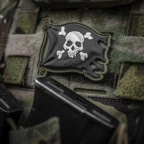 Verschiedenes - M-Tac - Jolly Roger Aufnäher - PVC - Olive Drab - 51116801 - 3D PVC Morale Patches