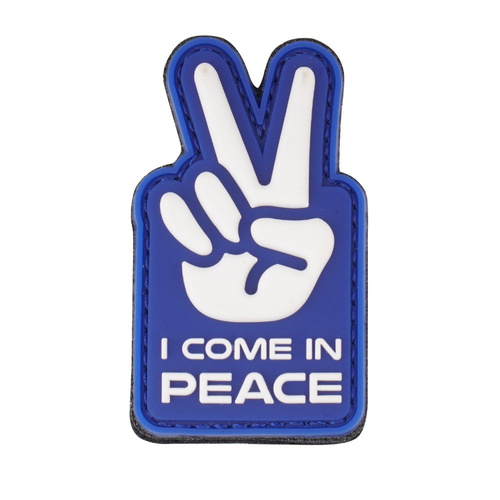 101 Inc. - 3D Aufnäher - Ich komme in Frieden - Blau - 444130-7356 -  3D PVC Morale Patches