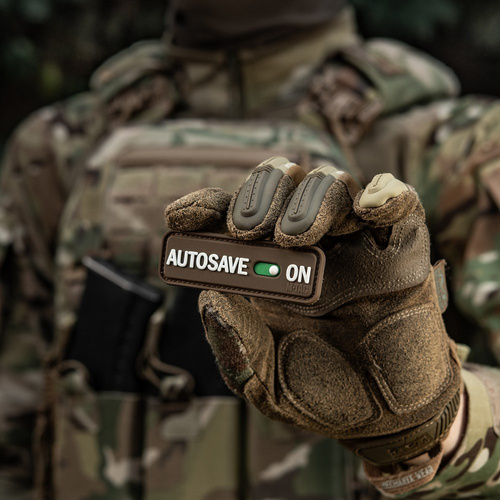 M-Tac - Moral Patch Autosave PVC - 3D - Coyote - 51116705 - 3D PVC Morale Patches
