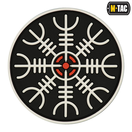 M-Tac - Egeshelm 3D PVC Aufnäher - Schwarz / Rot / Weiß - 51221233 -  3D PVC Morale Patches