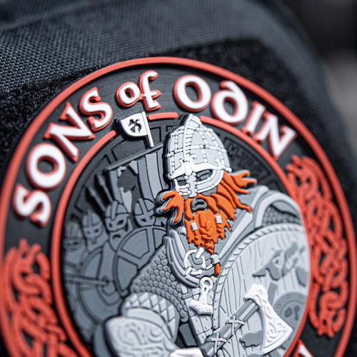 M-Tac - 3D PVC Aufnäher Sons of Odin - Schwarz/Rot - 51137233 - 3D PVC Morale Patches
