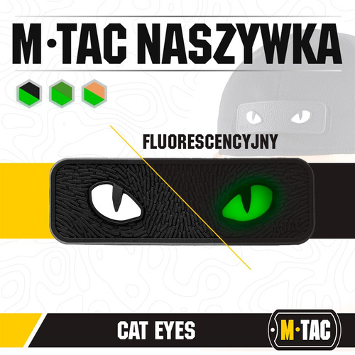 3D PVC Morale Patches - M-Tac - 3D PVC Katzenaugen Patch - Schwarz / Fluo - 51114002