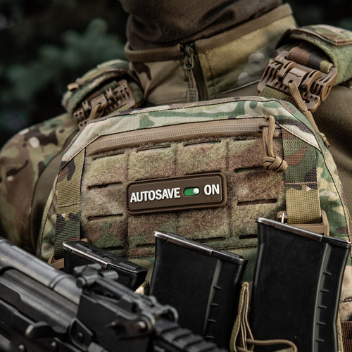 M-Tac - Moral Patch Autosave PVC - 3D - Coyote - 51116705 - 3D PVC Morale Patches