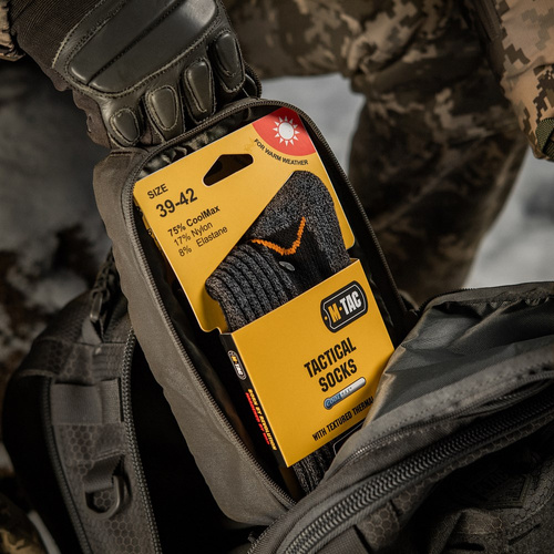 Trekkingsocken - M-Tac - Socken Coolmax 75% lang - Schwarz - FL-2103-3