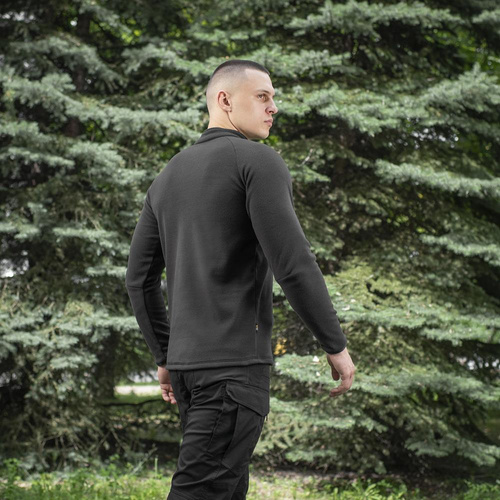 Fleece-Sweatshirts - M-Tac - Militär-Fleece Delta Polartec Cardigan Raglan - Schwarz - 70022002