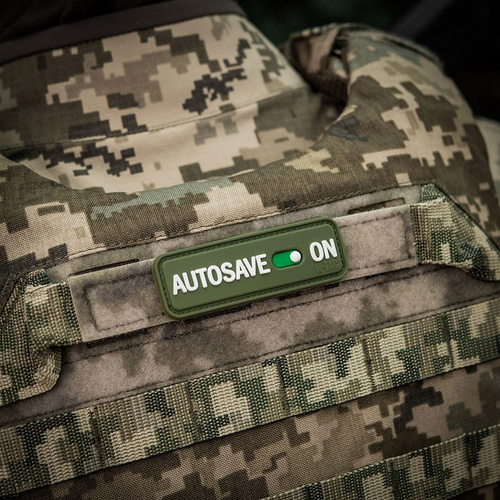 M-Tac - Moral Patch Autosave PVC - 3D - Olive - 51116701 - 3D PVC Morale Patches - Verschiedenes