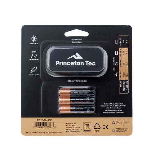 Outdoor - Princeton Tec - LED-Stirnlampe Refuel - 300 lm - Schwarz - RF23-BK/DK - LED-Taschenlampen