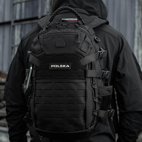 Einheiten & Funktionen - M-Tac - Aufnäher - Polen 25x80 - Laserschnitt fluoreszierend - Schwarz/Weiß - 51004202