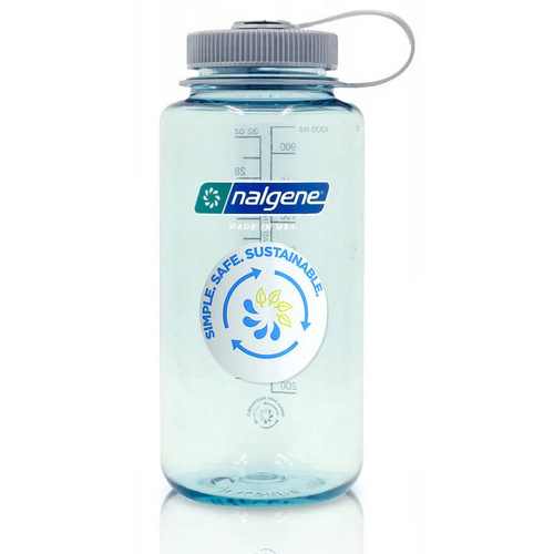 Nalgene - 32 oz Wide Mouth Sustain Flasche - 63 mm Kappe - 1.1L - Seafoam - 2020-1632 - Wasserbehälter & Feldflaschen