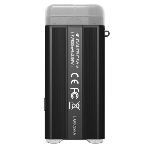 Fenix - LED-Taschenlampe mit Powerbank 800 mAh E-Spark - Schwarz - 039-525 - Akku-Taschenlampen