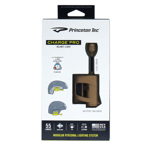LED-Taschenlampen - Princeton Tec - Charge™ Pro Helm Taschenlampe - Tan - CP-RBI-TN