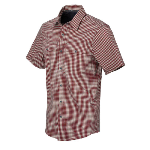 Helikon - Covert Concealed Carry Kurzarmhemd - Dirt Red Checkered - KO-CCS-CB-C5 - Hemden & Pullover